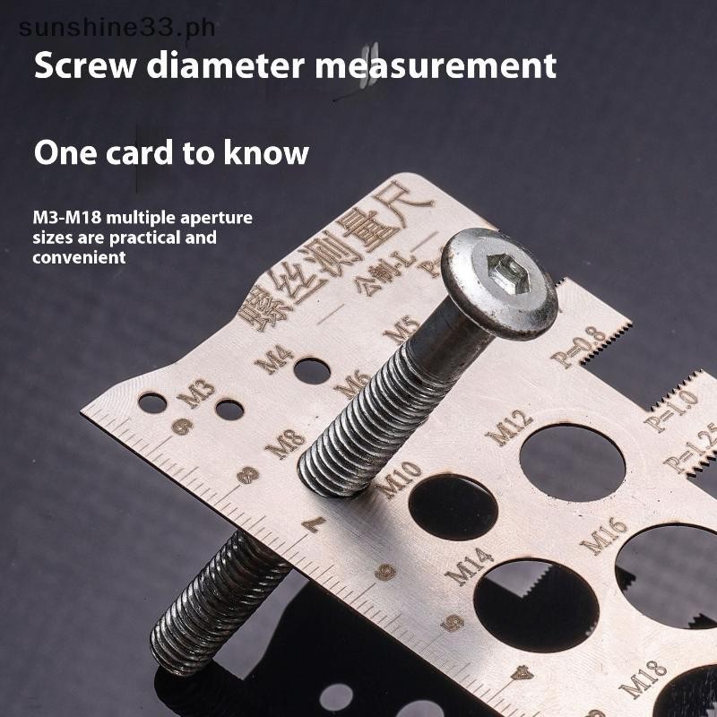 sunshine Screw Thread Pitch Gauge Ruler Measuring Tool Bolt Nut Metric ...