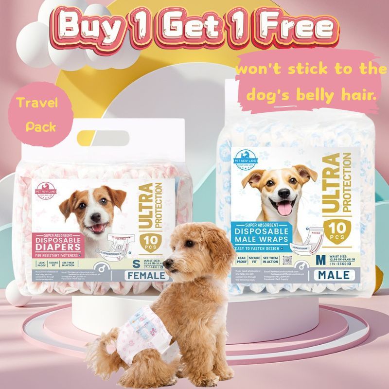 【Buy 1 Take 1】10 PCS Pet Diaper Dog Diaper for Female and Male Rapid ...
