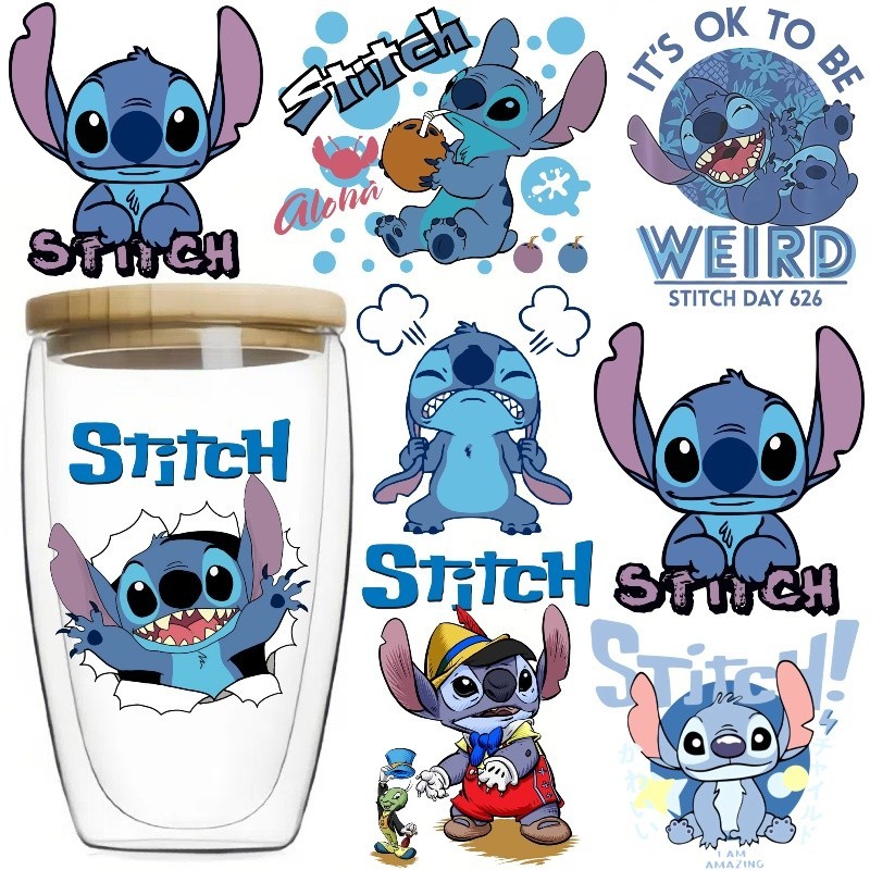 Stitch Cold Print Stickers Crystal Adhesive UV Transfer Stickers ...