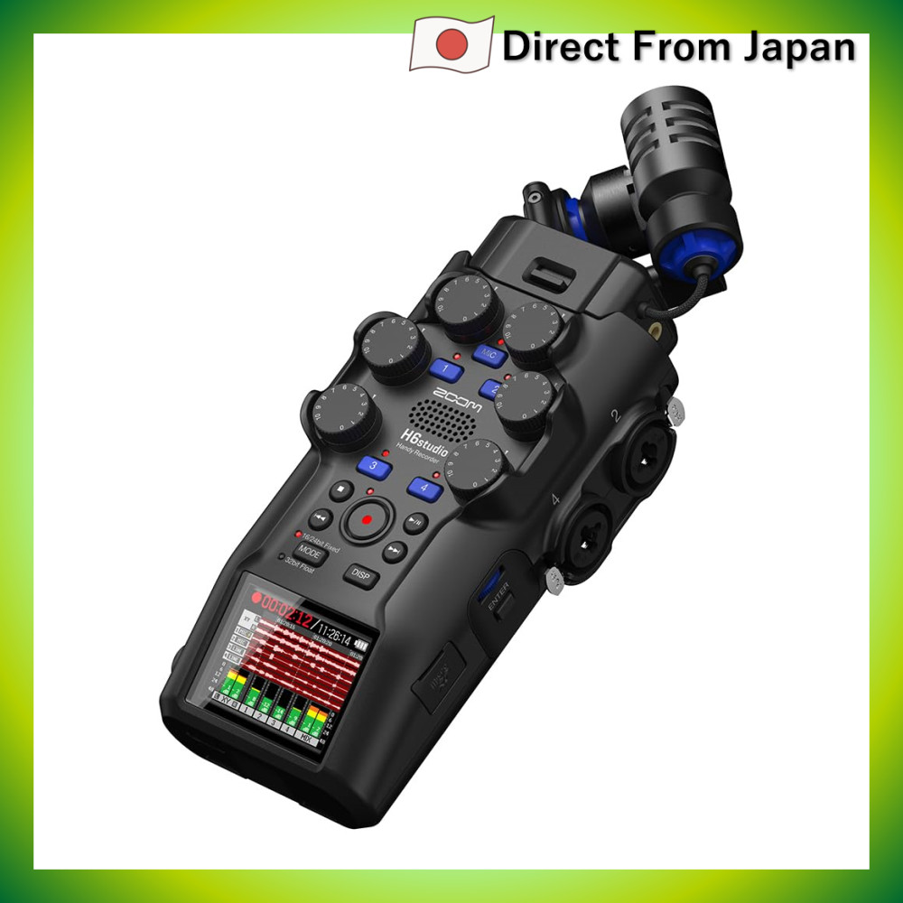 ZOOM H6studio Handy Recorder, Black, High-Resolution Studio-Quality ...