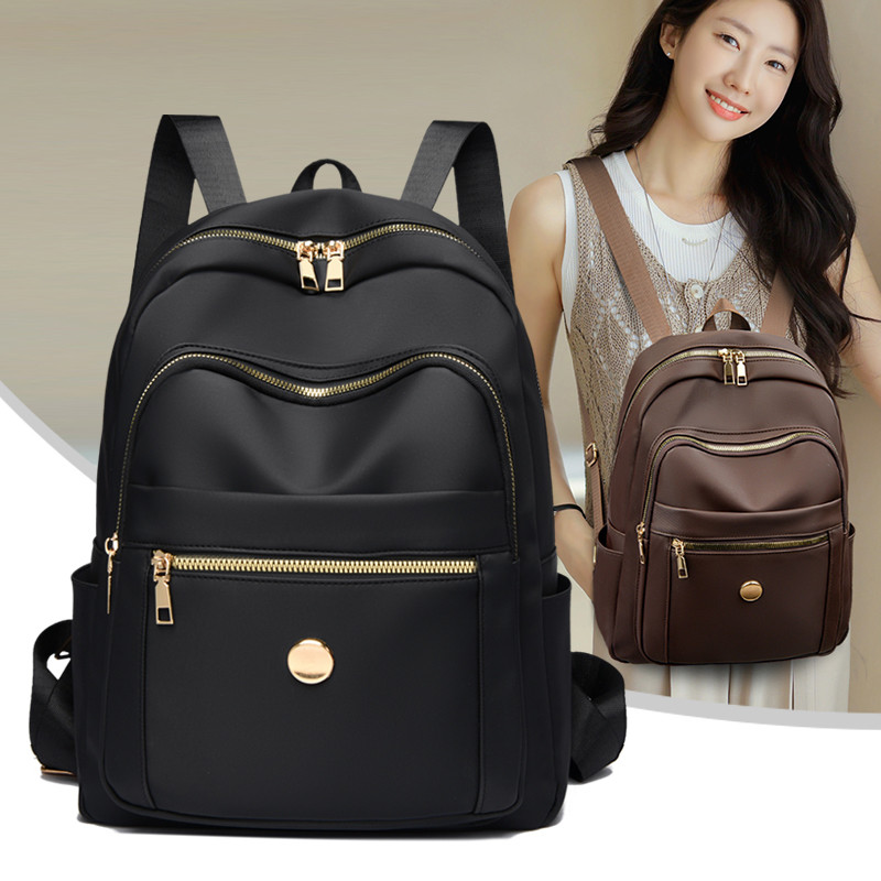 New Simple Backpack Female Multi-Layer Travel Bag All-Match Backpack ...