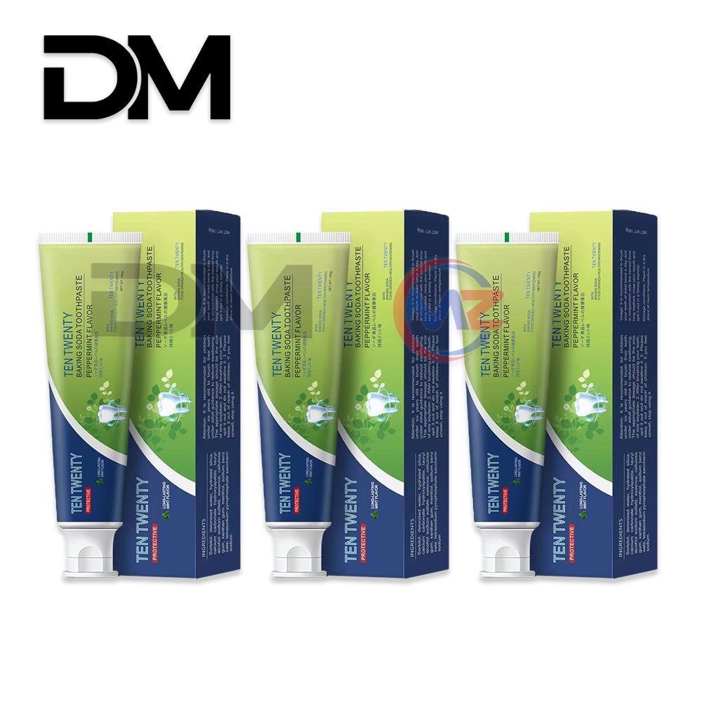 DM ( SET OF 3 ) TEN TWENTY Baking Soda Whitening Toothpaste Peppermint ...