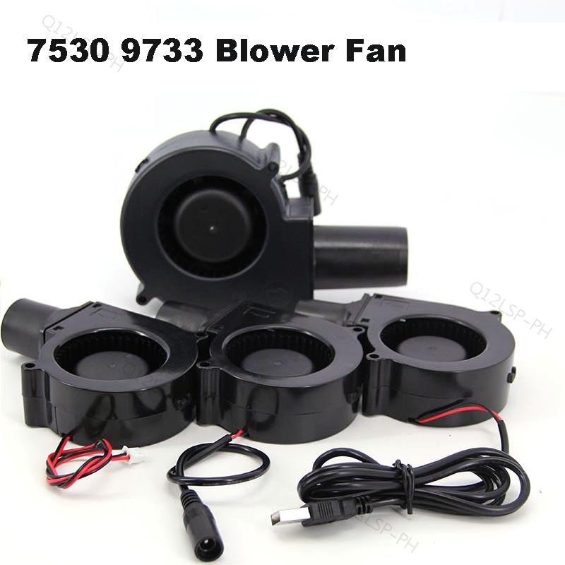 5v 12v xh2.54 DC usb Blower Fan 7530 9733 with Power Variable Barbecue ...