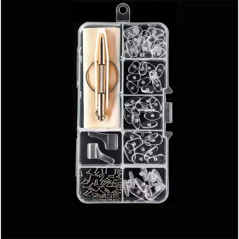 Anti Slip Metal with Screwdriver Tweezers Ear Hooks Glasses Repair Kit ...