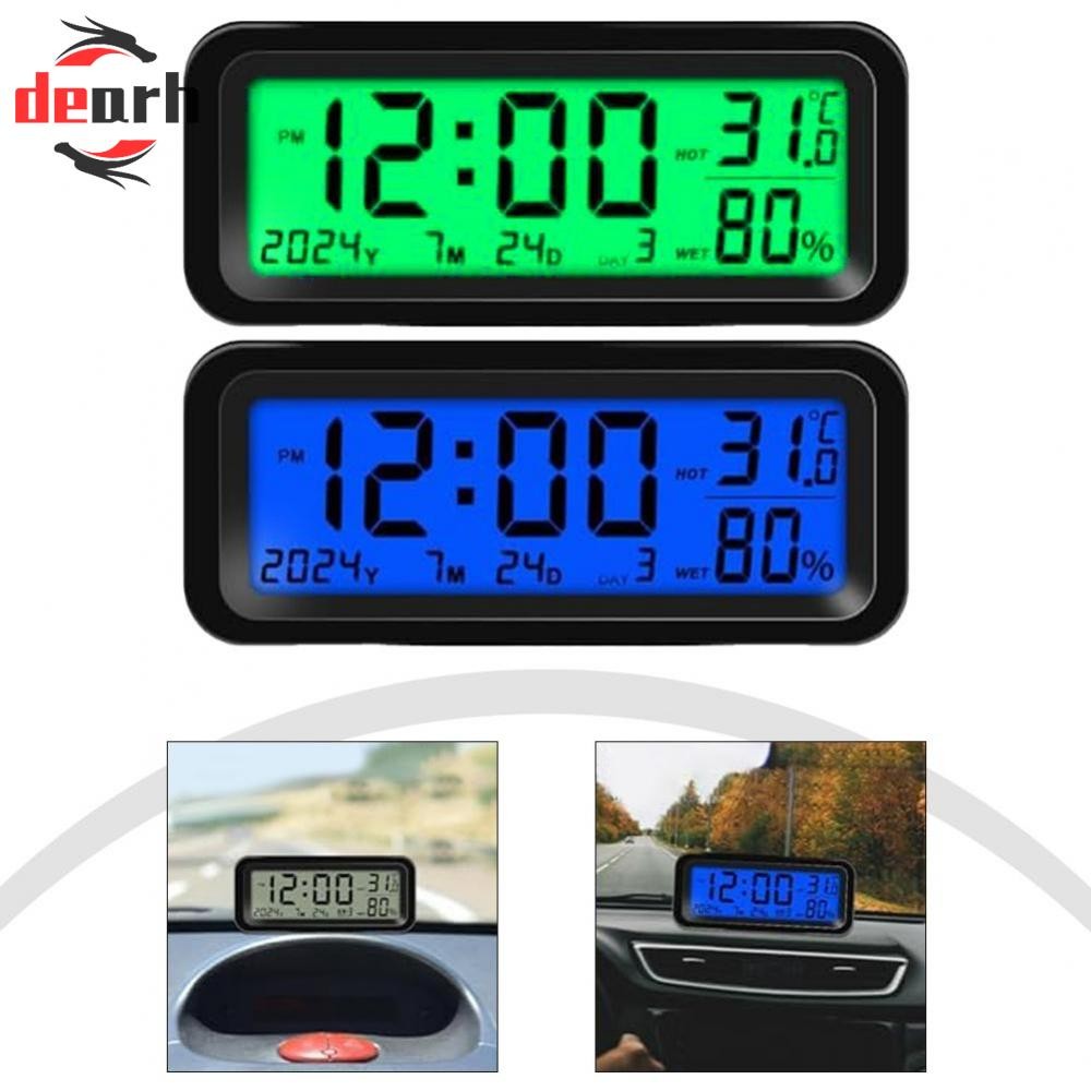 Solar Charging Mini Digital Time Display for Cars with Date and ...