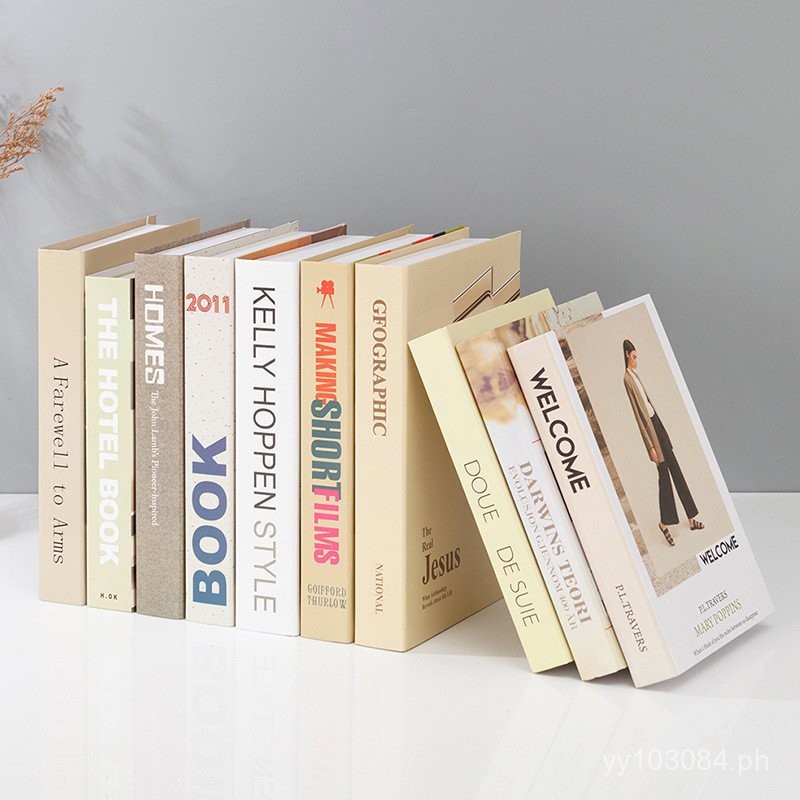 Cream Japanese Style Model Props Fake Book Decoration Beige Magazine ...