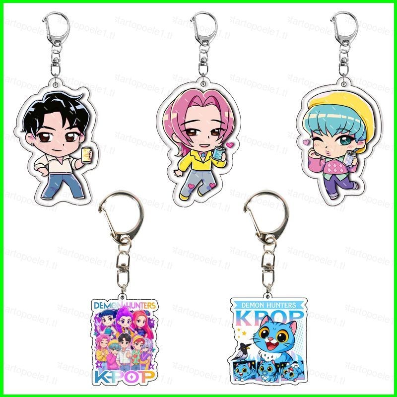 ST1 K-Pop Demon Hunters Acrylic Keychain JINU RUMI Pendant SAJA BOYS ...