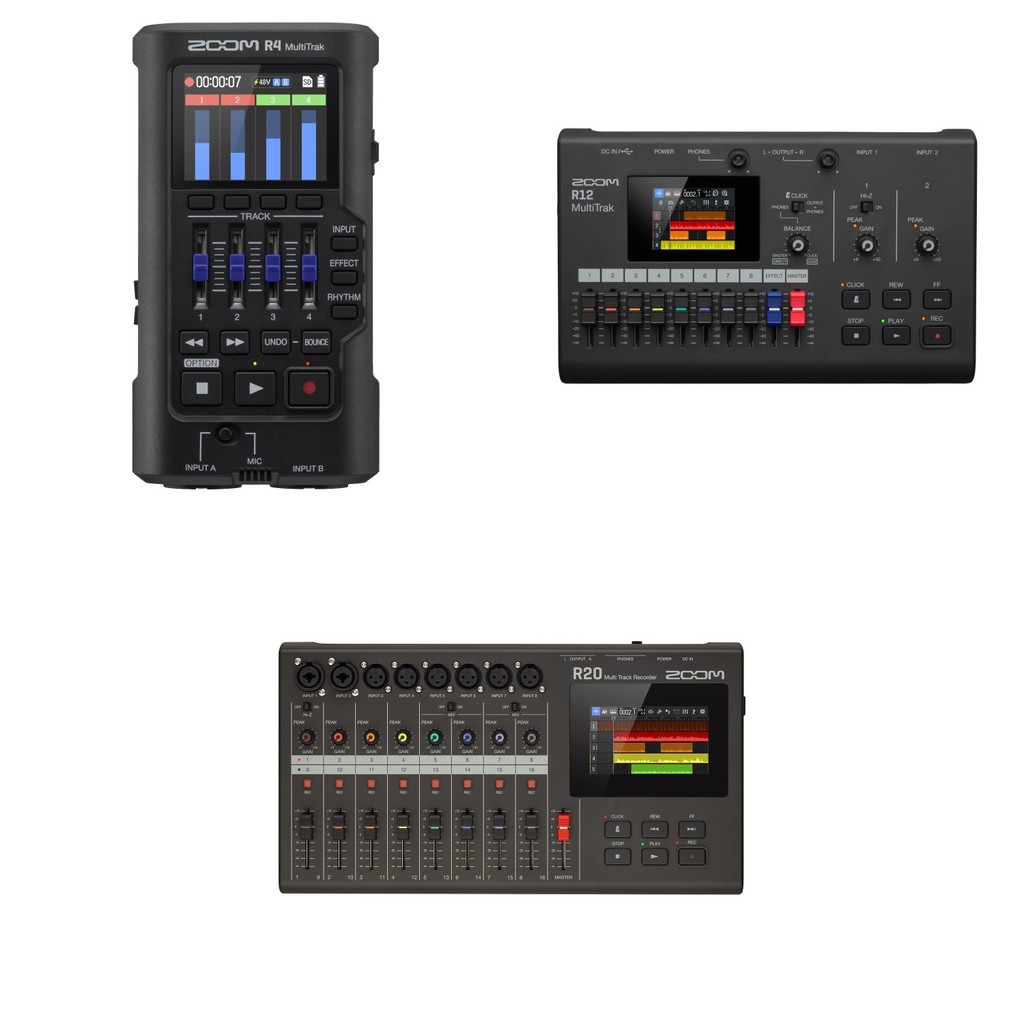 ZOOM R20 Multi-Track Recorder, 16-Track Multi-Track Recorder with 6 XLR ...