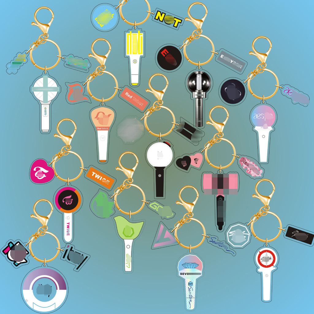 K-pop Idol Stray Kids ITZY TWICE Acrylic Keychains Fanlight Charms ...