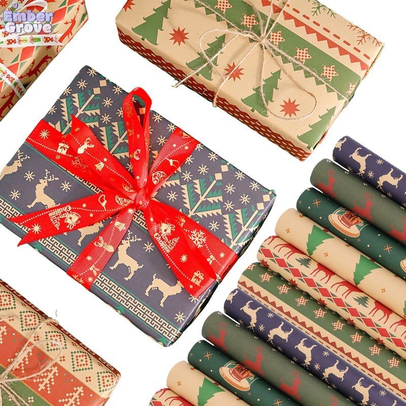 50x75cm Festival Gift Wrapping Paper with Xmas Snowflake Pattern ...