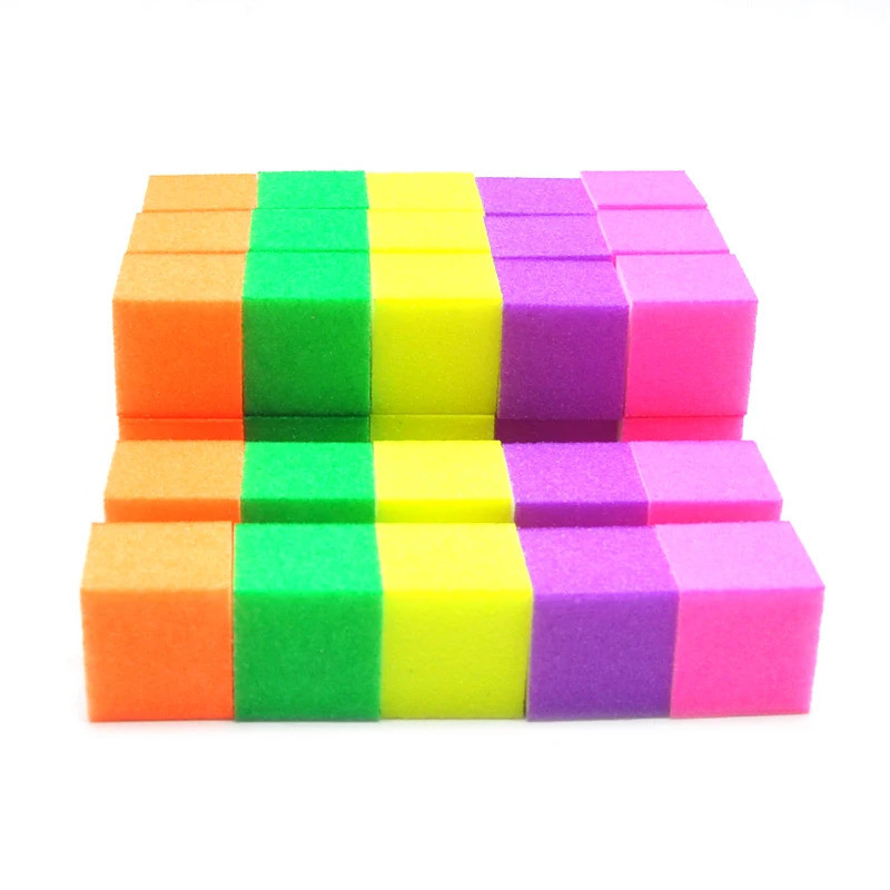 50pcs/Lot MiNi Nail File Buffer Acrylic Fluorescence Professional ...