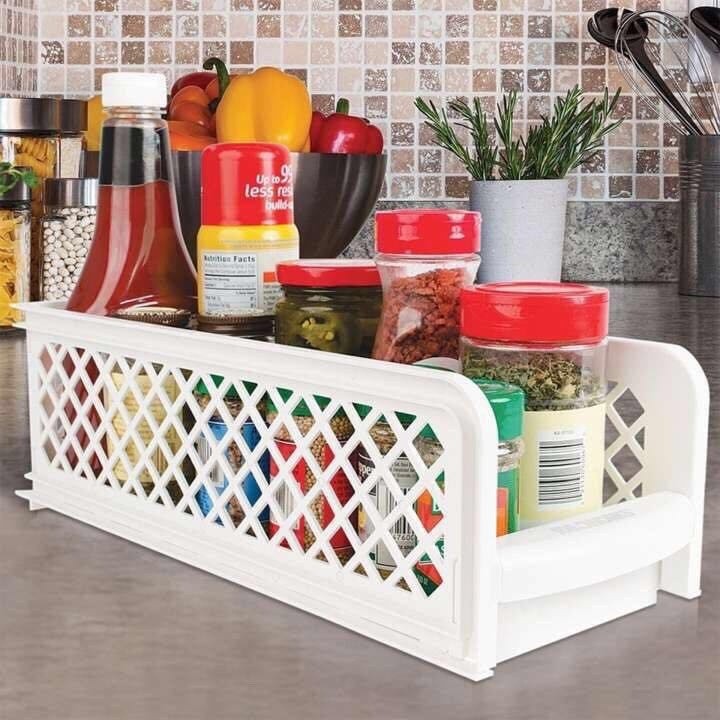 Pull Out Basket Under Sink Kitchen Rack Organizer Cabinet With Sliding ...
