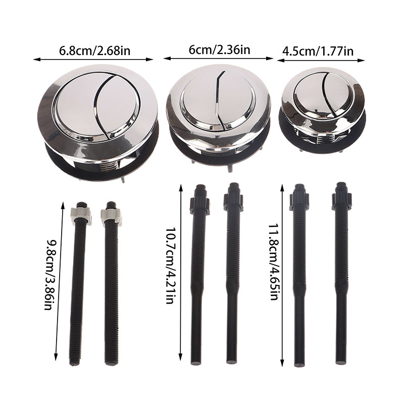 FPEC 1Pc Universal Dual Flush Toilet Water Tank Button Round Flushing ...