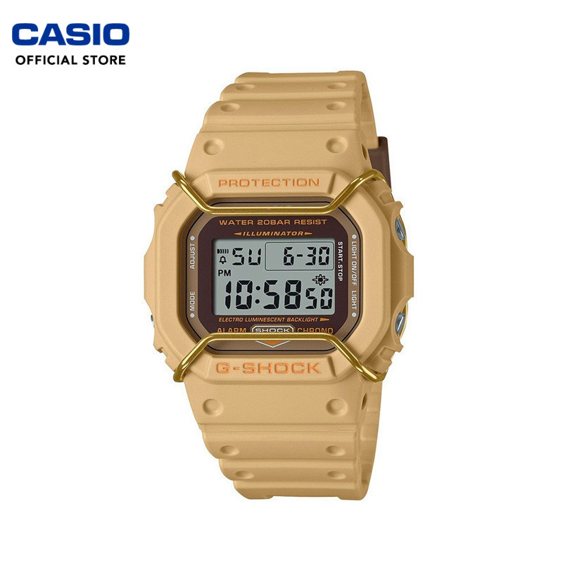 Casio G-Shock DW-5600PT-5DR - Orologio Uomo Digitale, Quadrante Grigio, Cinturino Marrone Chiaro - 2