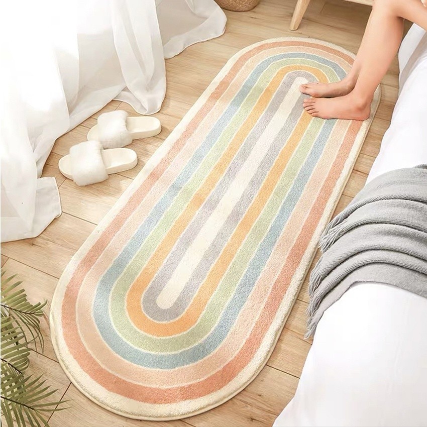 Oval Soft Fluffy Carpet Designer Nordic Rugs Anti-Slip and Absorbent ...