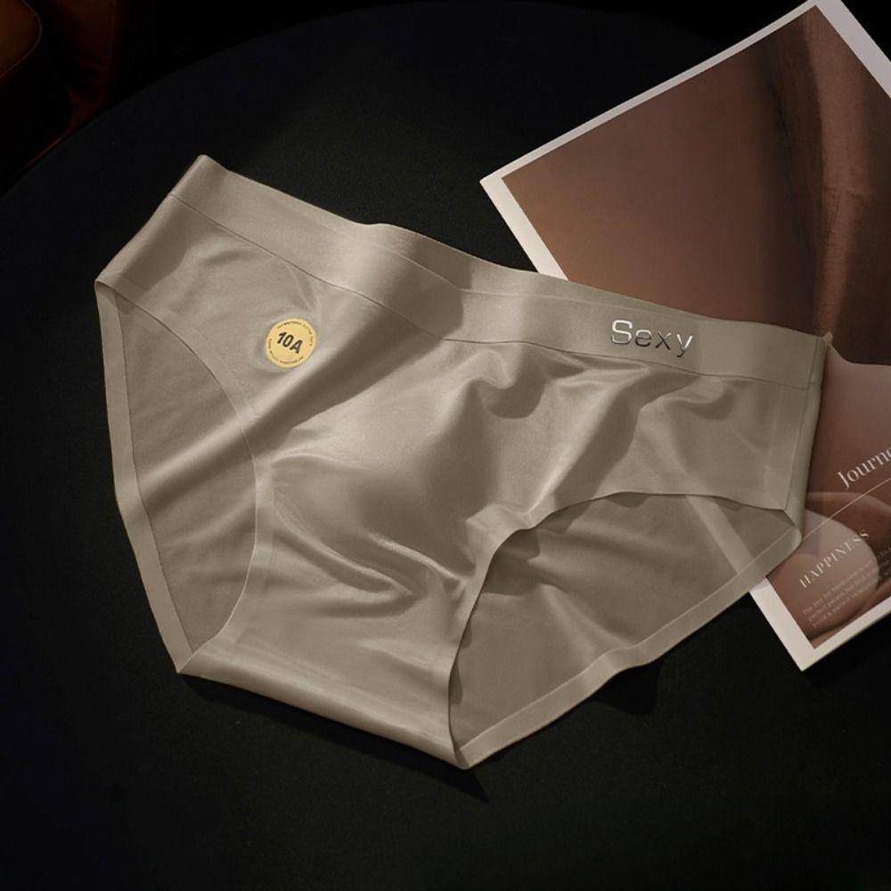 JYHOUSE Satin Briefs Men, Underpants Summer Thin Ice Silk Panties ...