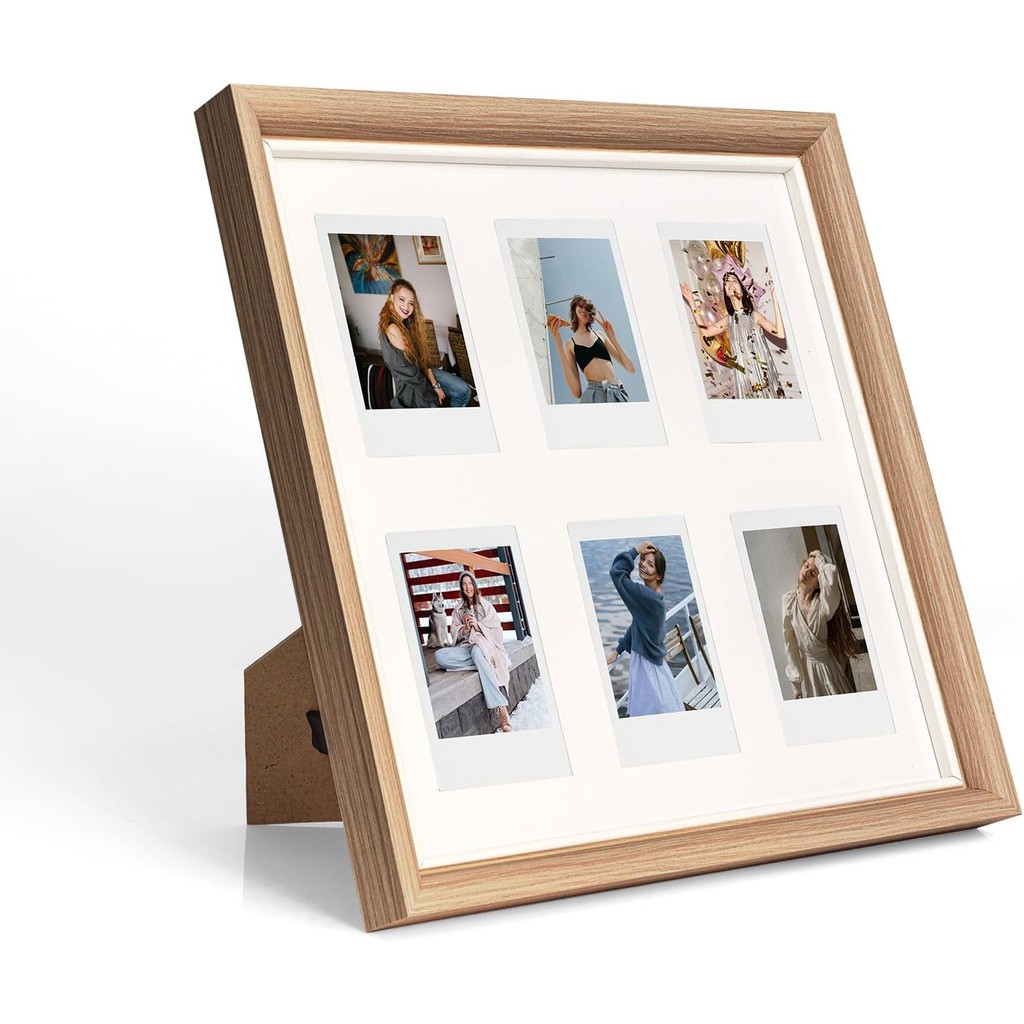MUZIRI KINOKOO Instax Mini Photo Frame Square (27.5x27.5 cm) Solid Wood ...