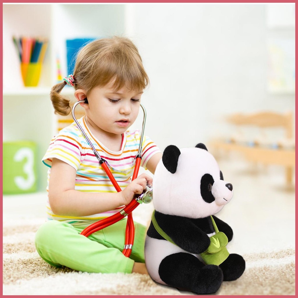 Animal Panda Plush Doll Huggable Plush Animal Figurine Model Realistic ...