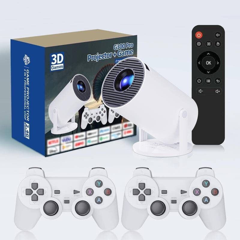 G300 PRO Video Projector LCD 4k Ultra HD Android 11 Builtin Massive ...