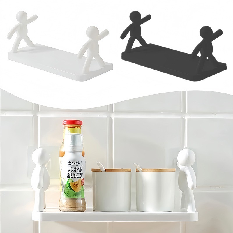 1PC Wall Hanging Bathroom Corner Shelf No-drill Storage Rack Kitchen ...