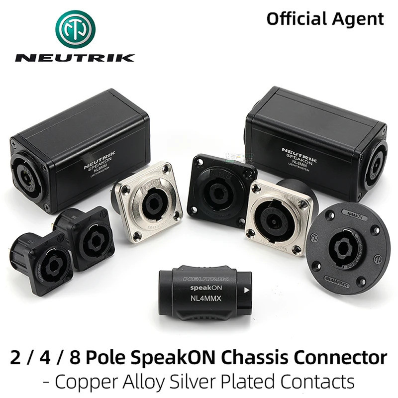 NEUTRIK 2/4/8 Pore speakON Speaker Connector NL2MPXX NL4MPXX NL8MPRXX ...