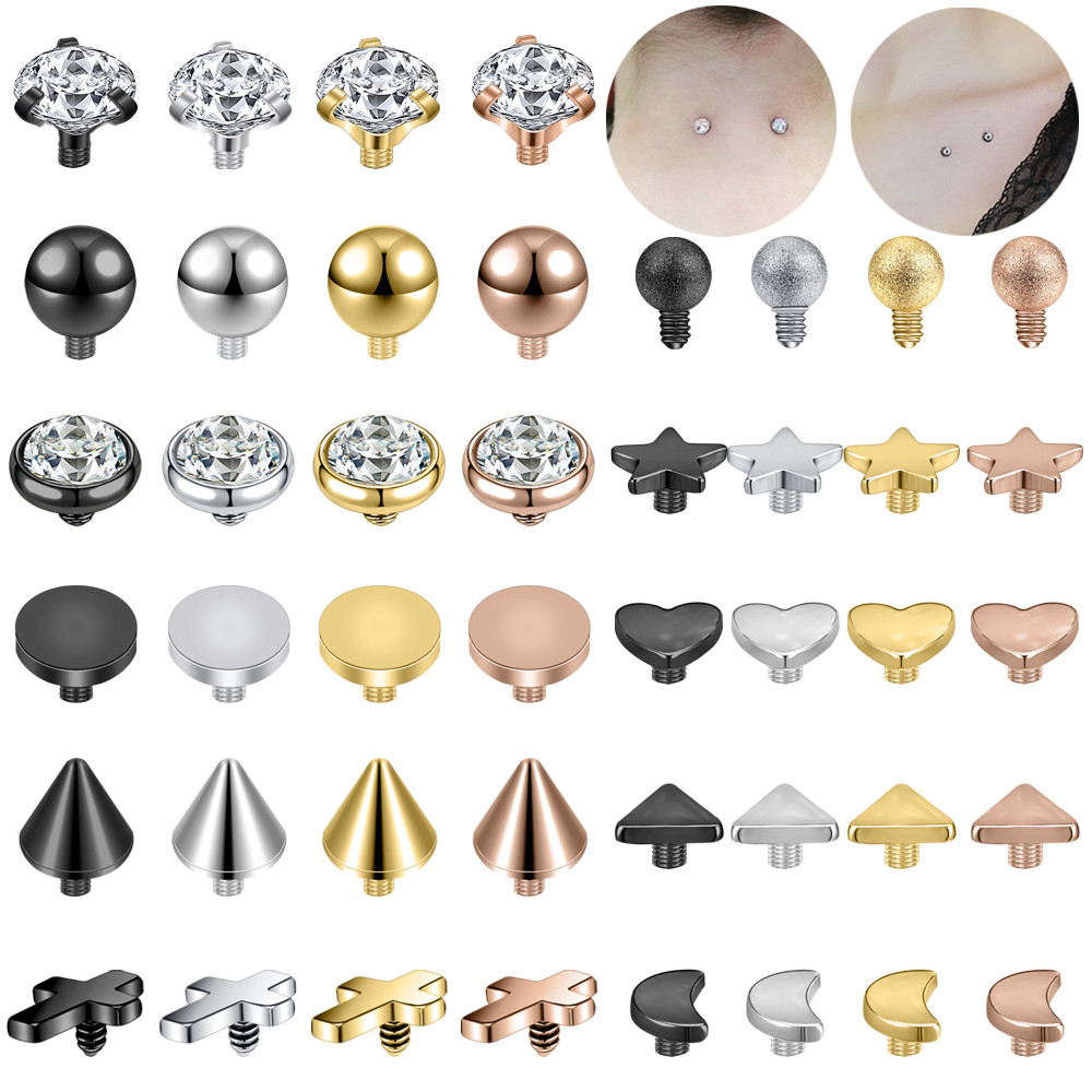 Stainless Steel Microdermal Piercing Accessory 1 Pc Dermal Anchor ...