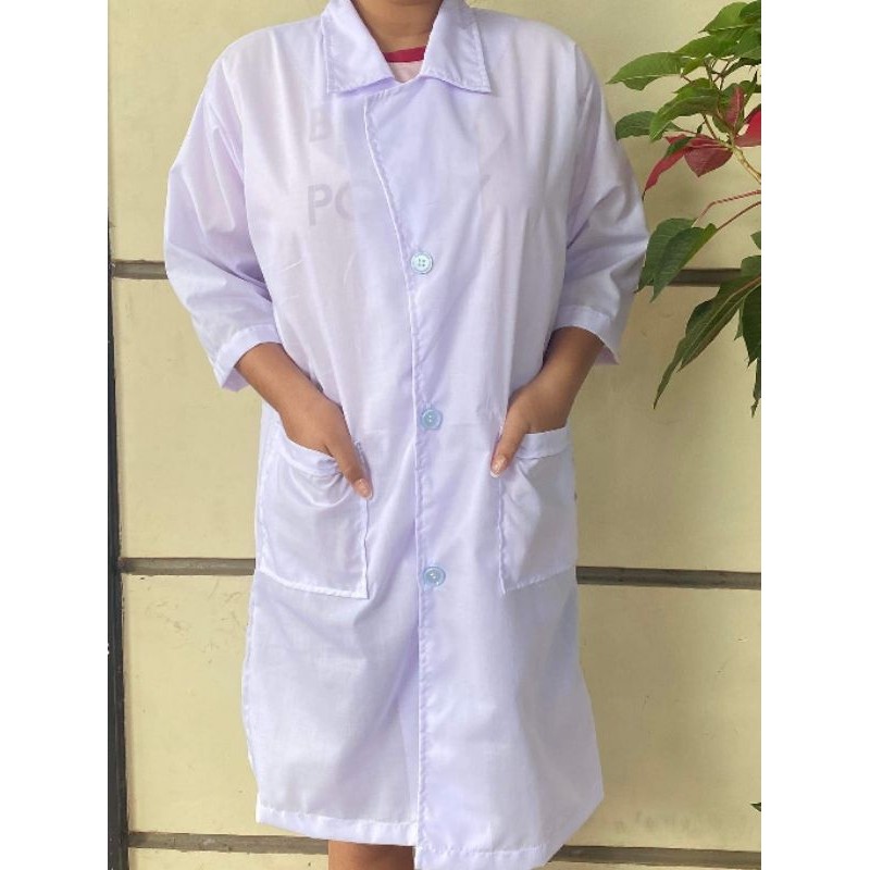 Lab gown 3/4 sleeves for laboratory uniform with freebies S M L XL XXL ...