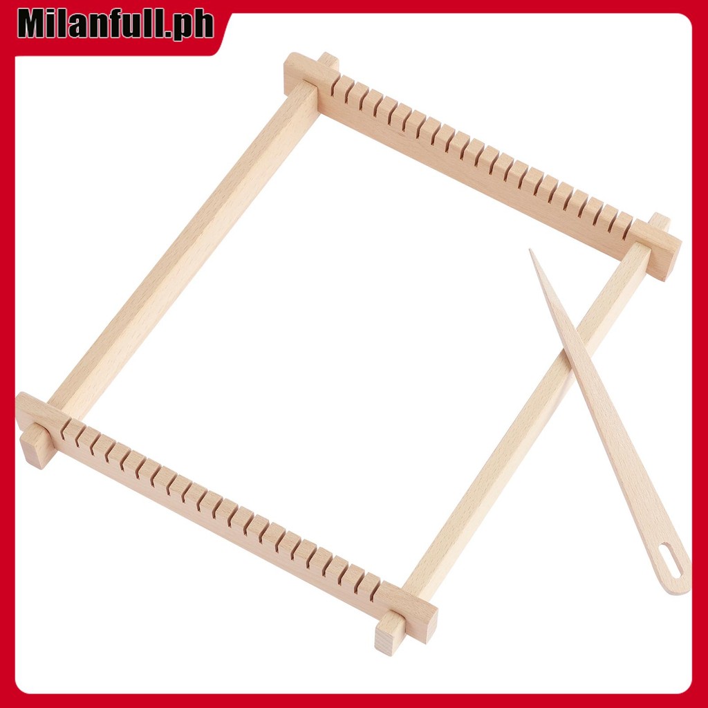 Weaving Machine Kit Wooden Weaving Frame Set with Big Eye Needle Hand ...