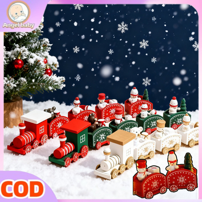Christmas 4 Knots Train for Home Xmas Decorations with Santa Train Elk ...