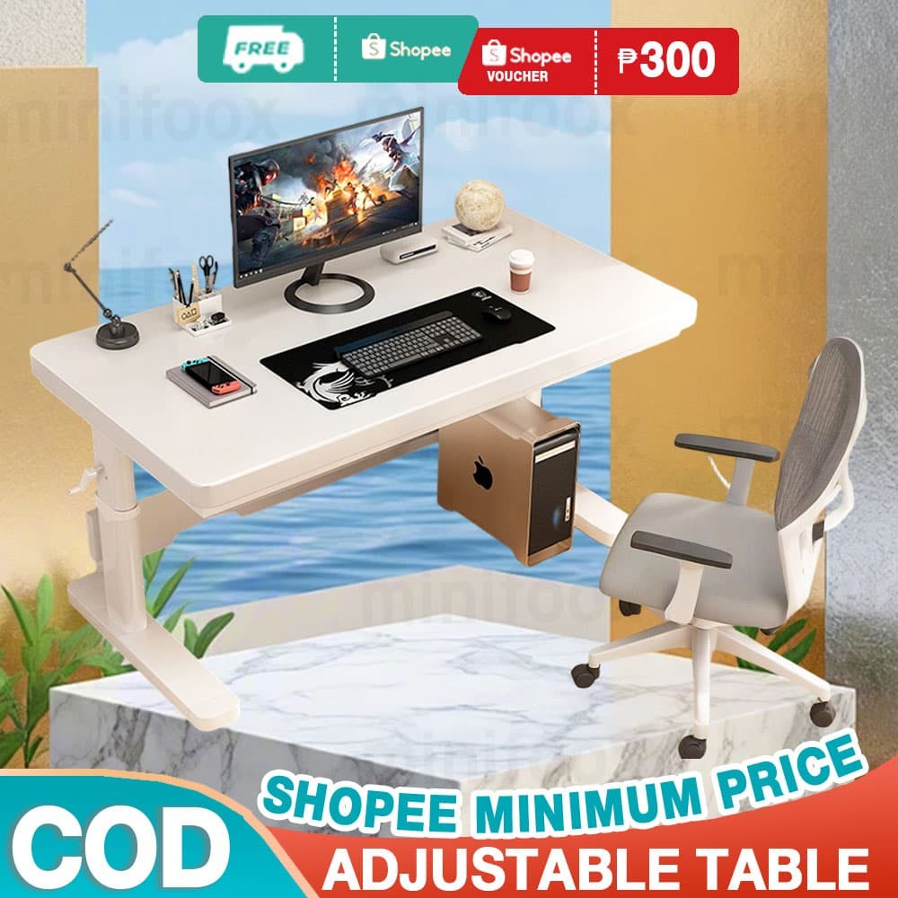 Adjustable Table Desk Hand-cranked Lift Table Height Adjustable For ...