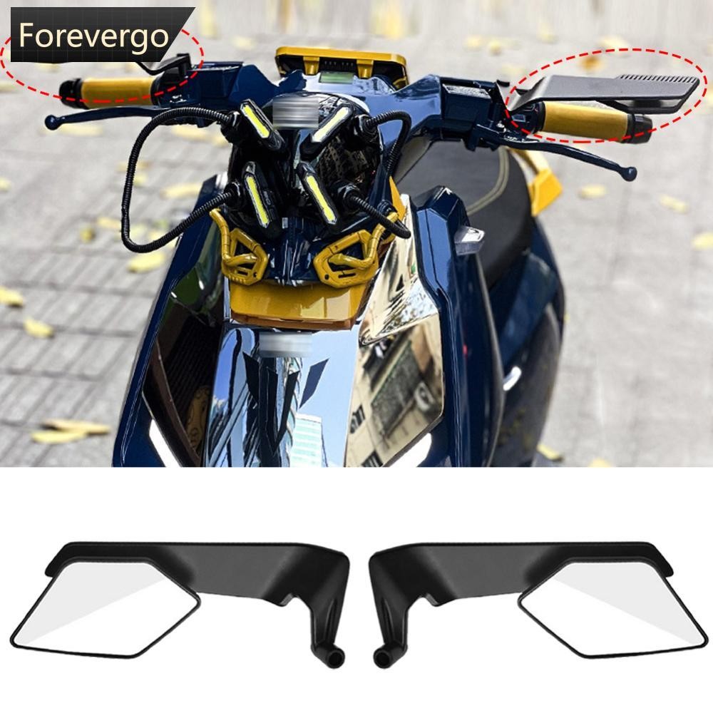 FOREVERGO Motorcycle Rearview Mirror Invisible Wing Adjustable Rotating ...