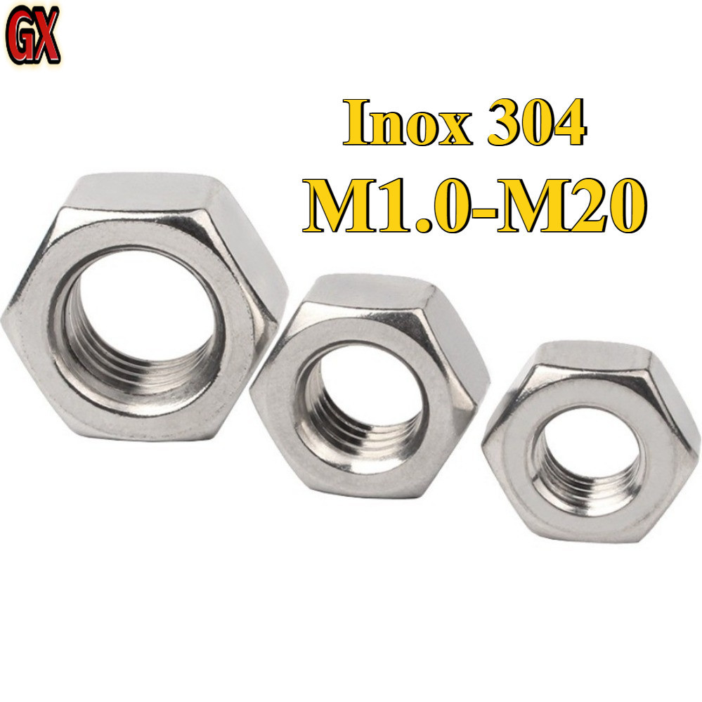 Stainless Steel Hex Nuts Inox 304 M1.0 - M20 | Durable Fasteners for ...