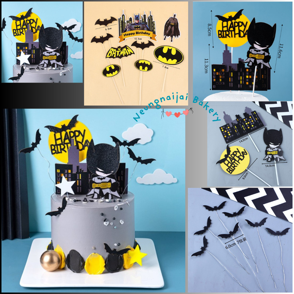 BATMAN Birthday Cake Topper Theme | Shopee Philippines