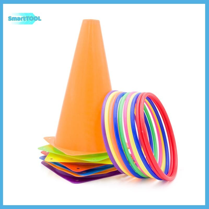 UTZN Party Games Ring Toss Game Carnival Combo Set Soft Plastic Cones ...