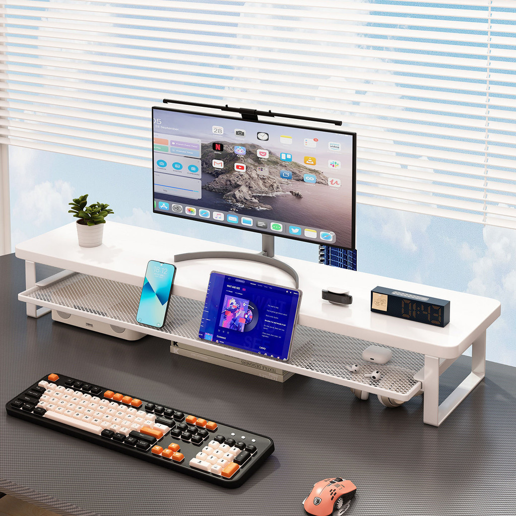 Computer Elevated Rack Monitor Bracket Desktop Drawer Storage Rack ...