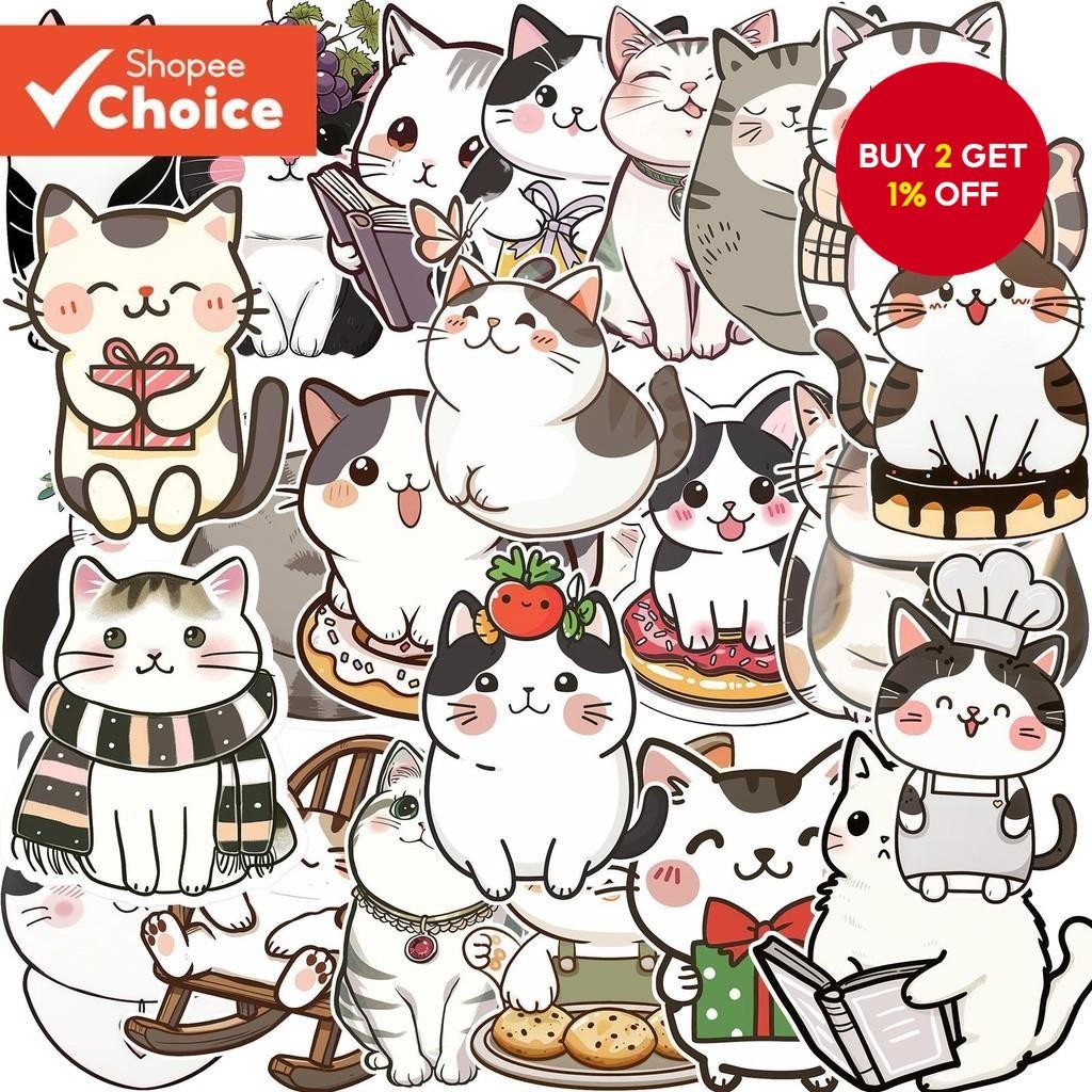70 pcs Unique Cat Stickers, Creative Pet Stickers, Animal Stickers ...