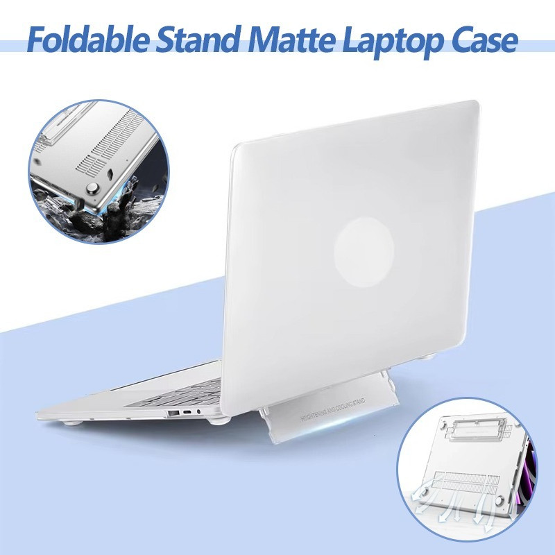 Hidden Foldable Stand Matte Clear Laptop Case for Macbook Air 13.6 ...