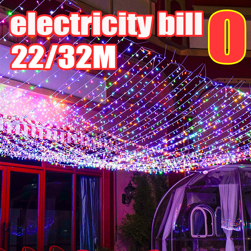 32M Solar Lights LED Fairy String Lights Waterproof String Lights for ...