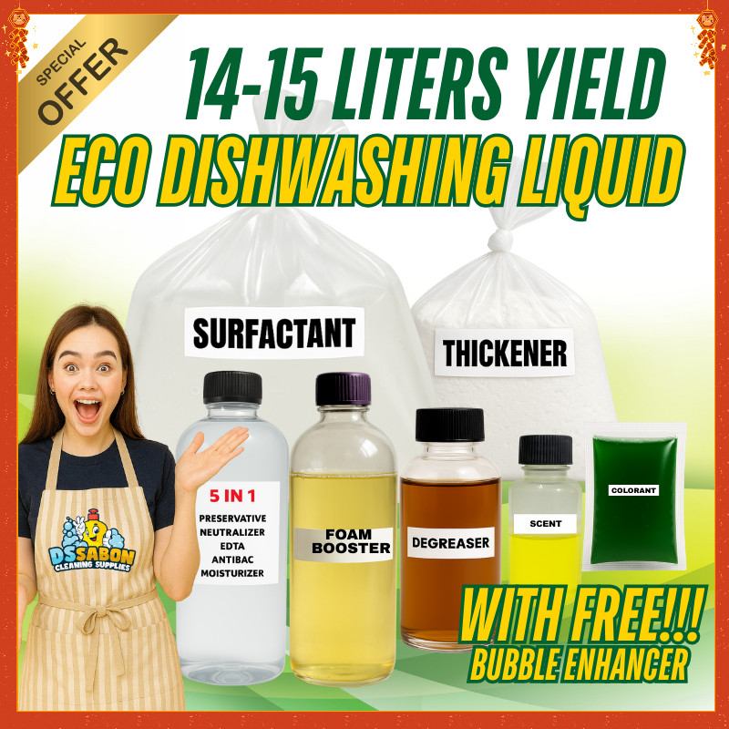 Eco DIY Dishwashing Liquid Kit – 14-15 Liters Yield | Complete Set with ...