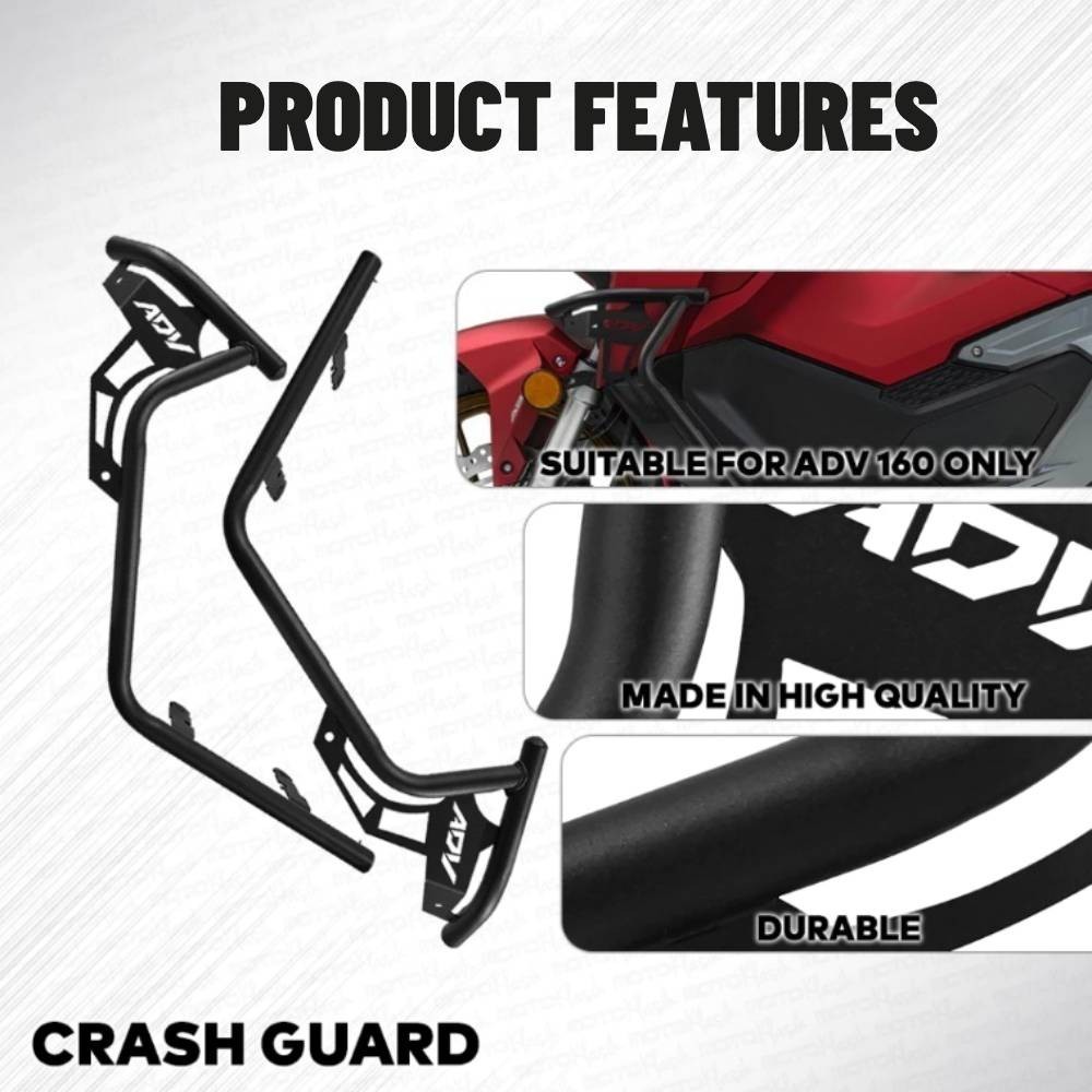 1 Pair of Half Crash Guard Heavy Duty Side Crash Bumper for Honda ADV ...