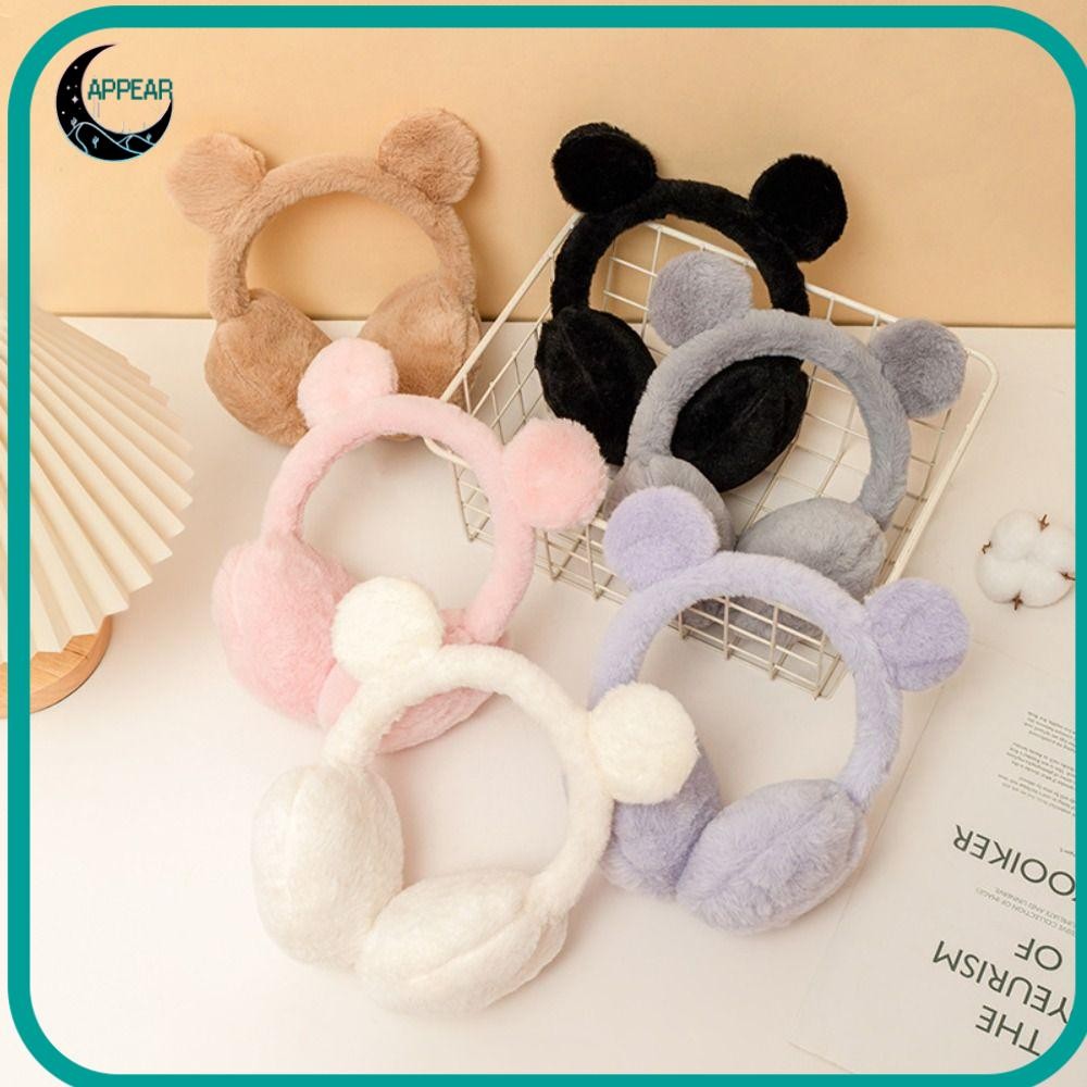 APPEAR Plush Ear Warmer, Ear Protection Solid Color Winter Earmuffs ...