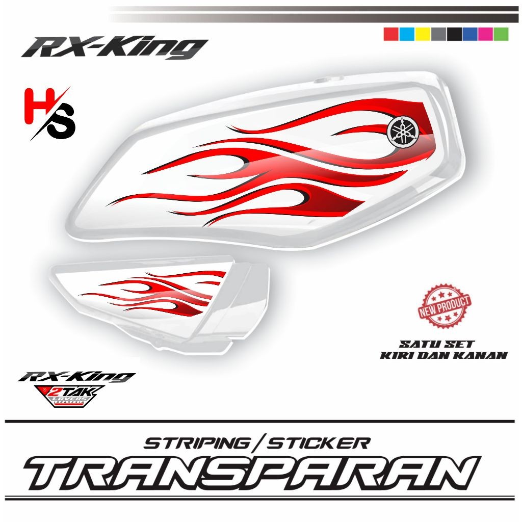 RX KING TRANSPARENT STICKER SIMPLE POLET NEWEST VARIATION TRANSPARENT ...
