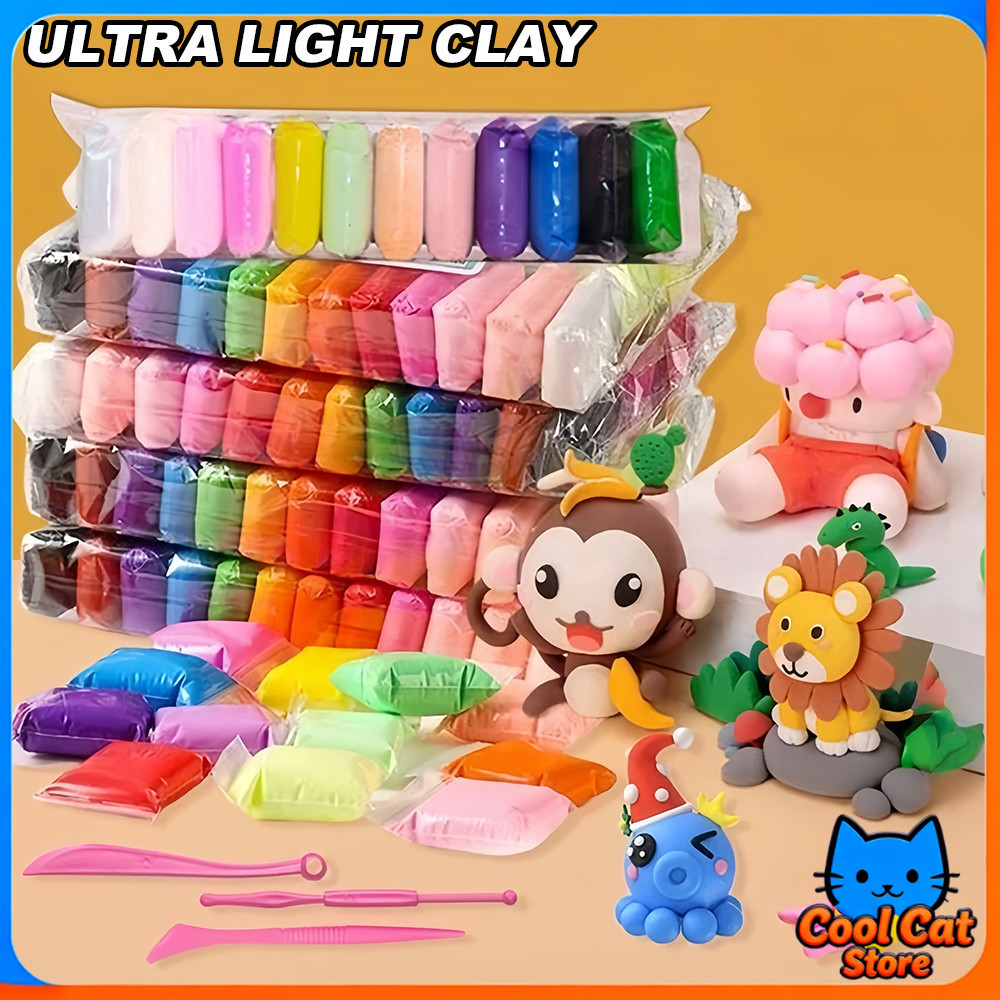 Super Lightweight Air Dry Modeling Clay Kit (12/24/36 Color) DIY Light ...