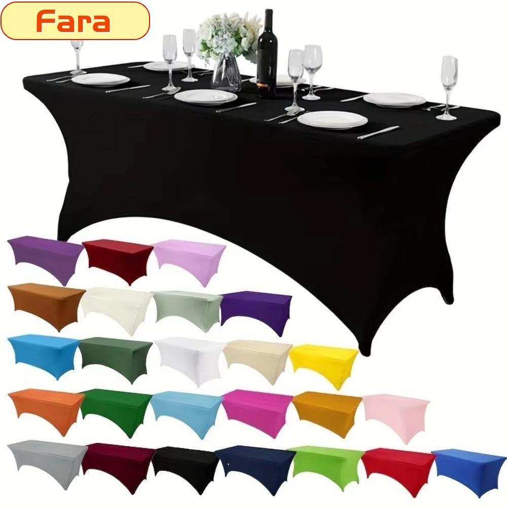 FARA High Stretch Tablecloth, 4/6/8FT Elastic Rectangular Table Cloth ...