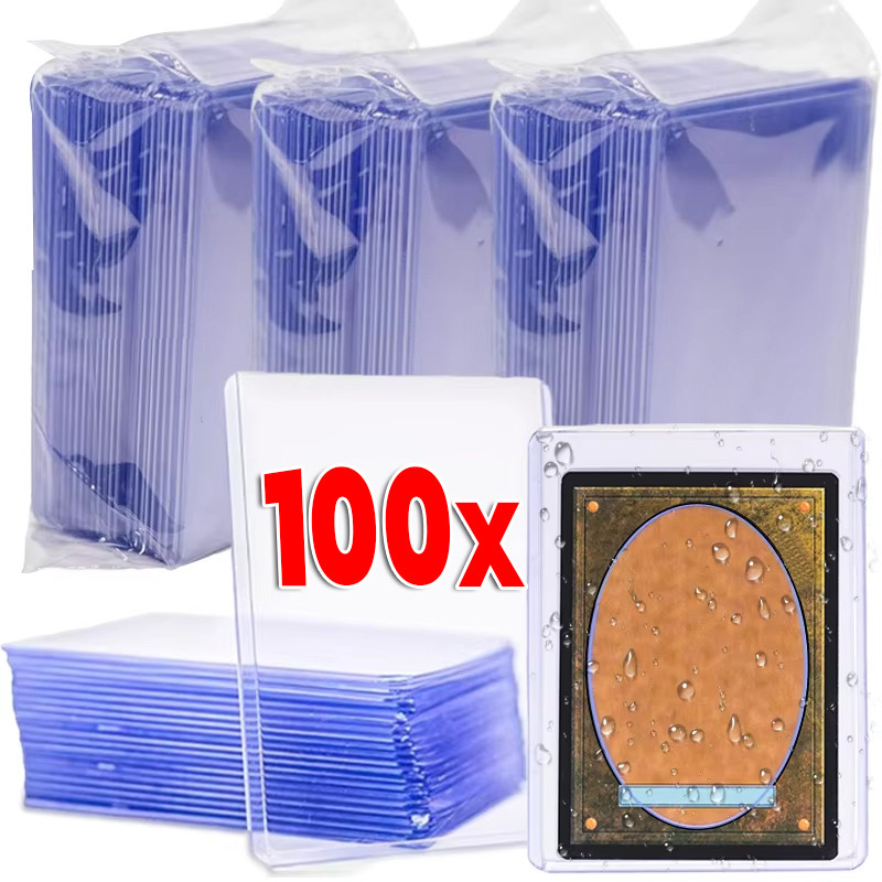 20/50/100Pcs 100x75mm Card Protector Sleeves, Premium PVC Clear & Blue,  Waterproof Dustproof for Gaming/Anime/Star Cards Collection, Rounded Corner  Design | Shopee Philippines