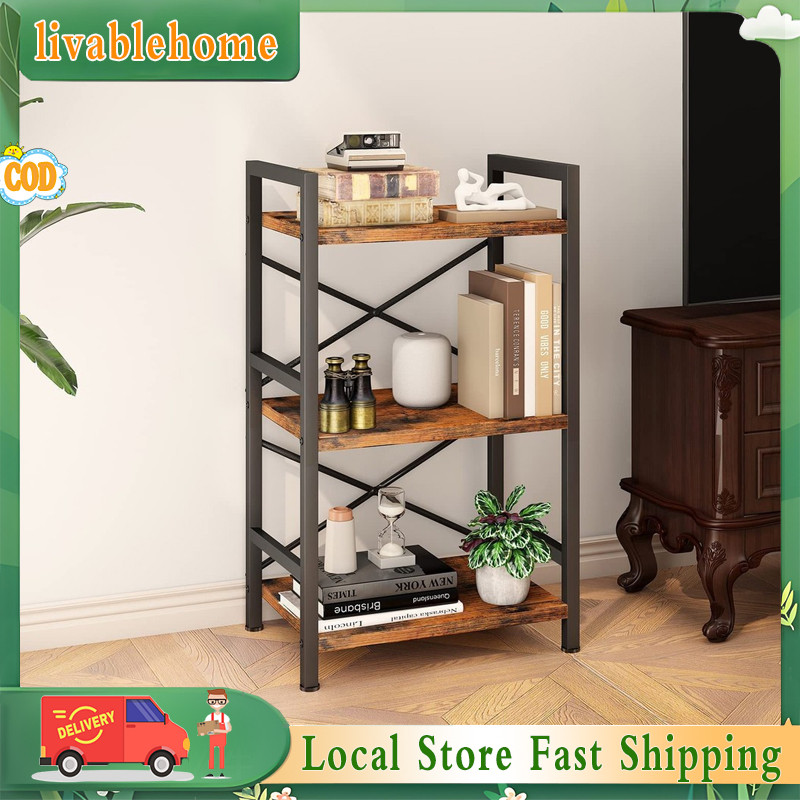 Simple Multi-layer Storage Rack Floor Standing Wrought Iron Display ...