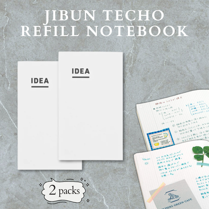 Kokuyo Jibun Techo IDEA Refill Notebook 2 Packs Ni-JCA3, Japan Art and ...
