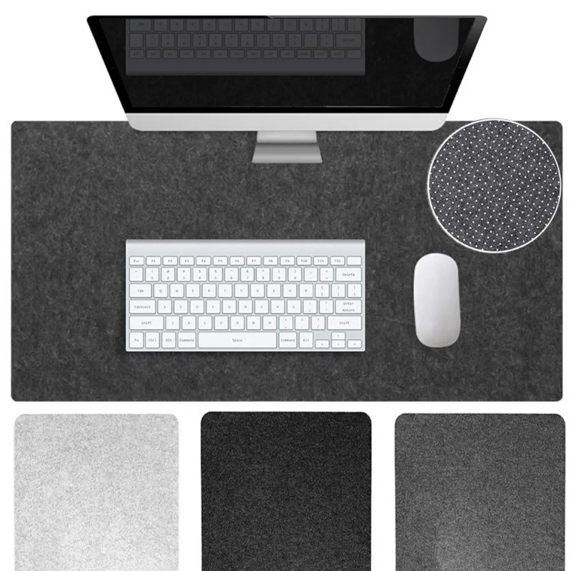 Computer Desk Mat Wool Felt Mouse Pad Non-slip Large Size Laptop Table ...