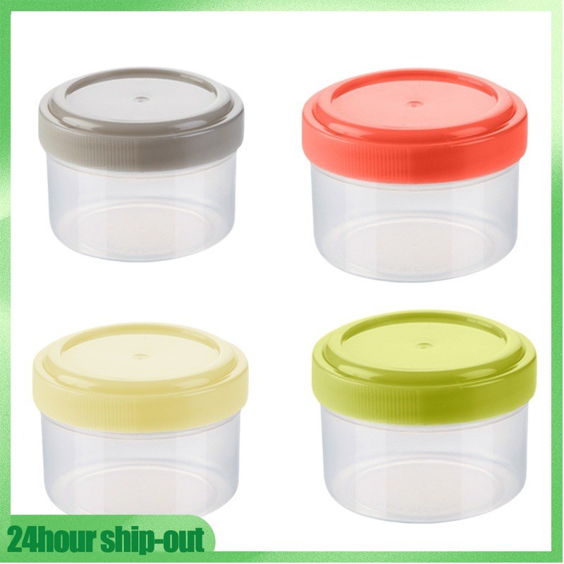 4Pcs Mini Portable Sauce Plastic Seasoning Box Transparent Jam Tomato ...