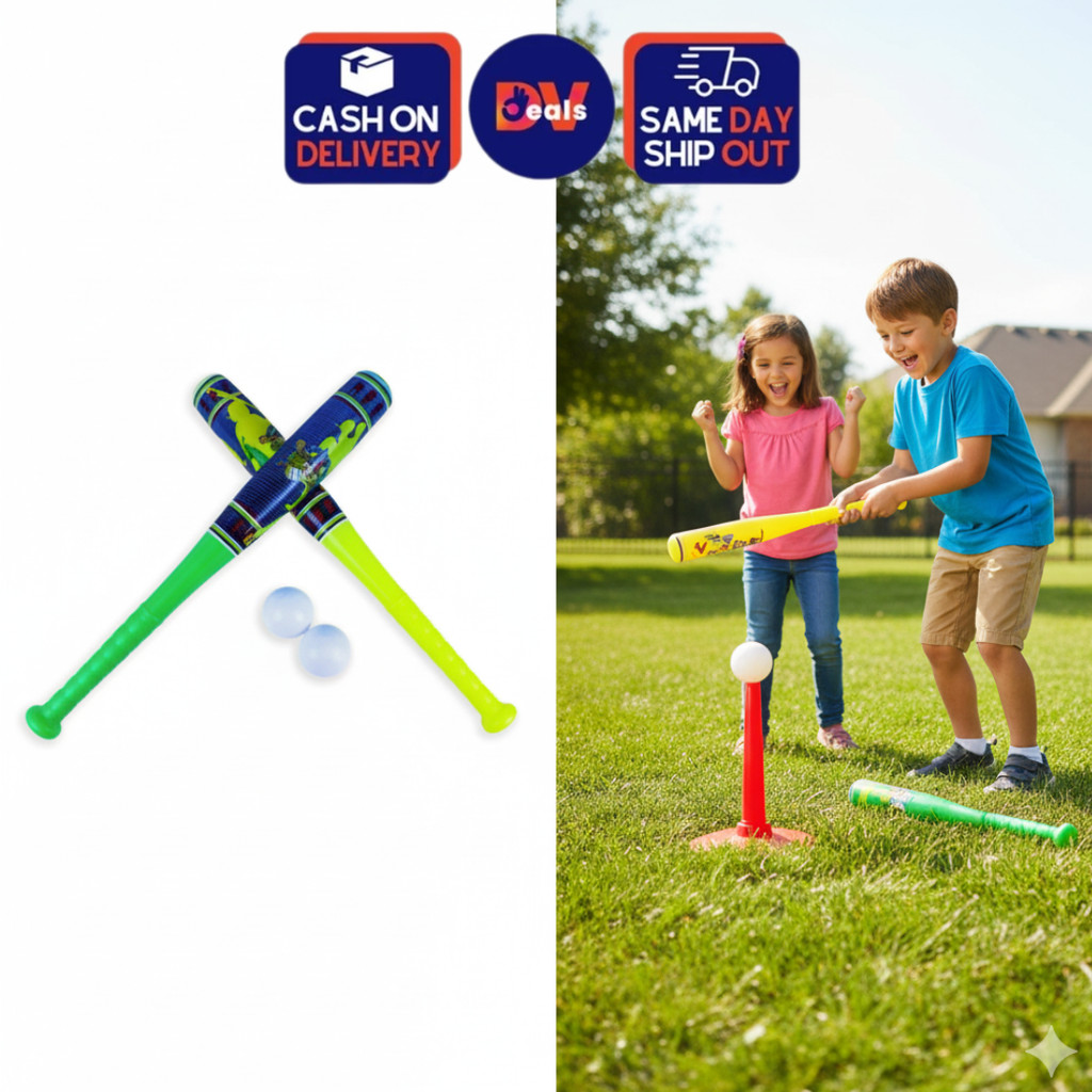 DVDeals LARGE Plastic Baseball Bat and Ball for Toddlers Sports ...
